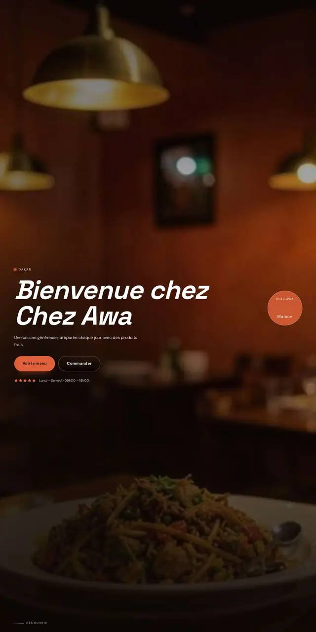 Aperçu du modèle Chez Awa